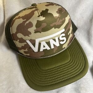 Vans Off The Wall Camo Mesh Trucker Cap Otto Snapback Skater